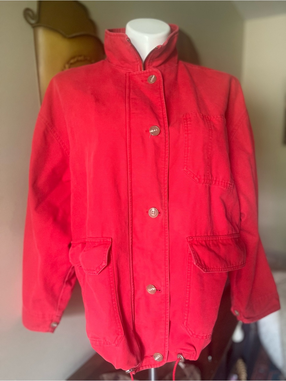 VNTG Eddie Bauer chore jacket Women’s XL 1990s/ Y2K 100% Cotton